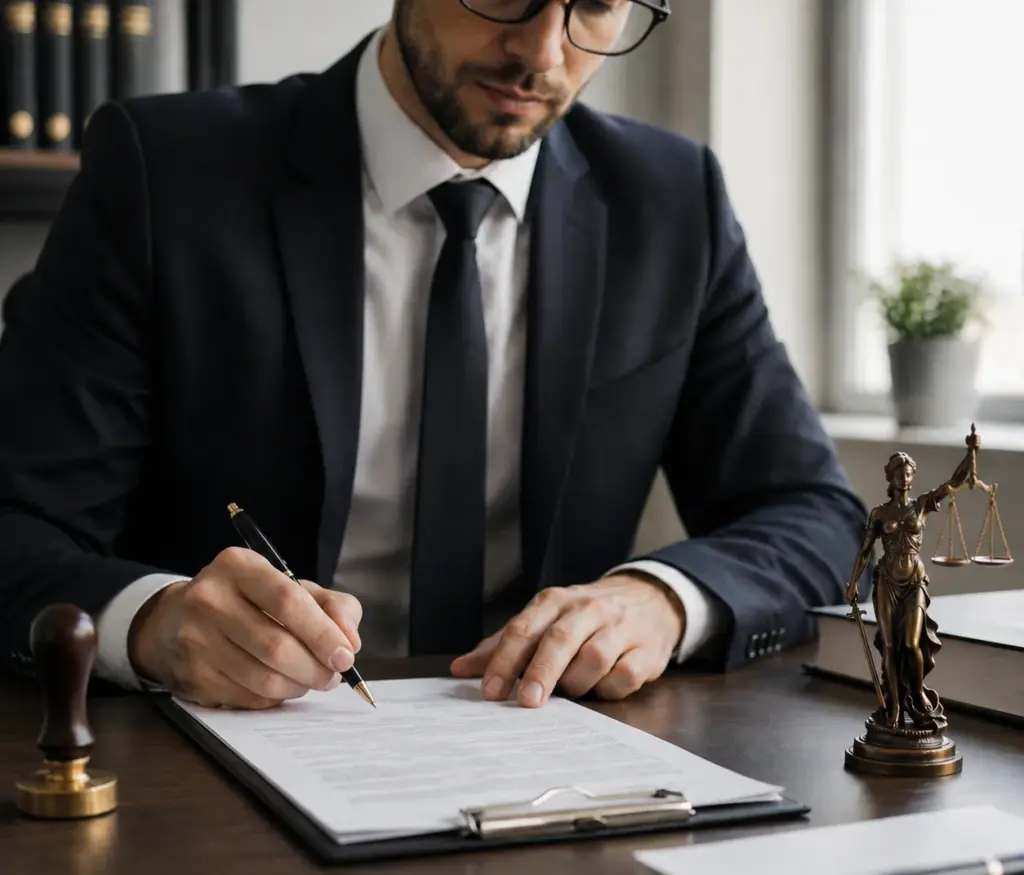Professional notarization and legal signing process