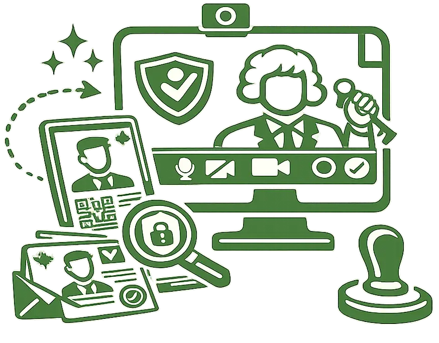 Secure electronic signing and online notarization service